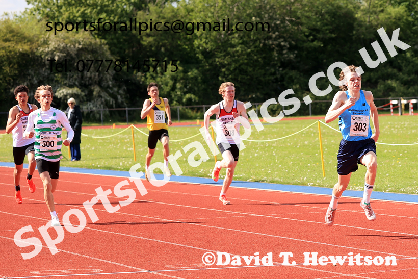 200 metres, 2026 North Eastern Track and Field Champs, Shildon, County Durham. Photo: David T. Hewitson/Sports for All Pics
